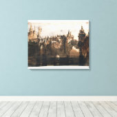 Toile Ville avec pont cassé (Insitu (Plancher de Bois))