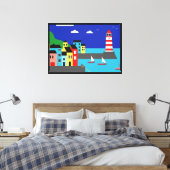 Toile Ville côtière (Insitu(Chambre))