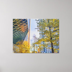Toile Ville d'automne avec architecture moderne