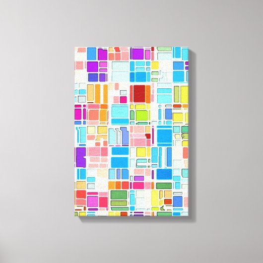 Toile Ville de couleur du dessus (Recto)