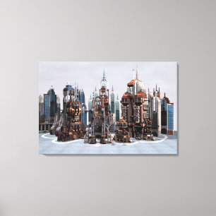 Toile Ville de fantasy futuriste Art de la skyline de sc
