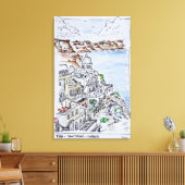 Toile Ville de Fira | Île de Santorin, Grèce (Insitu(Salon))