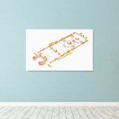 Toile Ville de Forbiden Pékin. Détail (Insitu (Plancher de Bois))