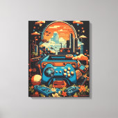 Toile Ville de jeux Retro (Recto)