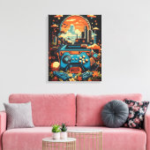 Toile Ville de jeux Retro (Insitu(Salon))