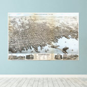 Toile Ville de New Bedford Massachusetts (1876) (Insitu (Plancher de Bois))