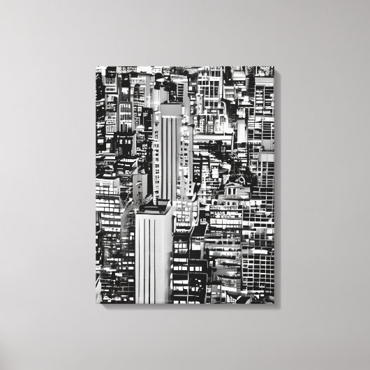Toile Ville de New York en noir et blanc (Recto)