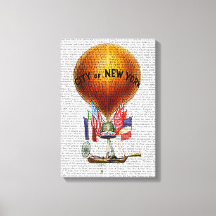 Toile Ville de New York Hot Air Balloon
