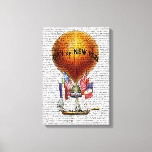 Toile Ville de New York Hot Air Balloon (Recto)