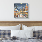 Toile Ville de Noël enneigée (Insitu(Chambre))