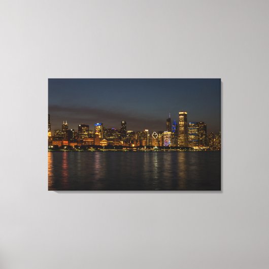 Toile Ville de nuit de Chicago (Recto)