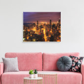 Toile Ville de nuit de Chicago (Insitu(Salon))