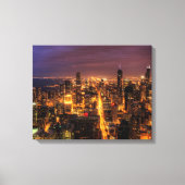 Toile Ville de nuit de Chicago (Recto)