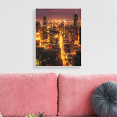 Toile Ville de nuit de Chicago (Insitu(Salon))