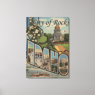 Toile Ville des roches, Idaho - grandes scènes de lettr