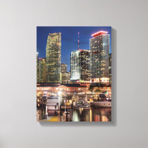 Toile Ville d'horizon de Miami en Floride