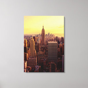 Toile Ville d'horizon de New York avec l'état d'empire