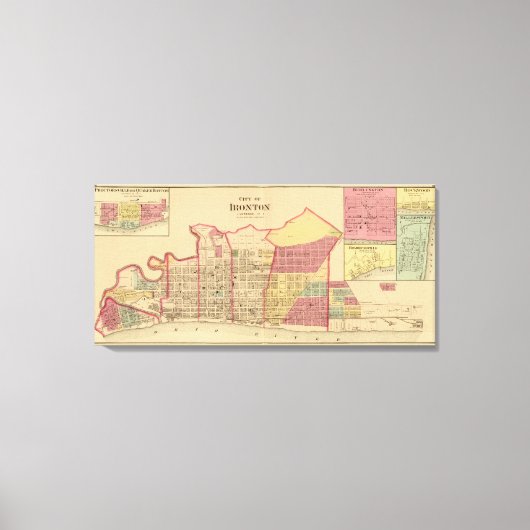 Toile Ville d'Ironton avec Proctorsville (Recto)