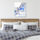 Toile Ville d'Oia | Île de Santorin, Grèce (Insitu(Chambre))