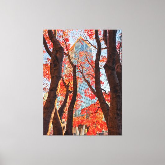 Toile Ville en rouge (Recto)