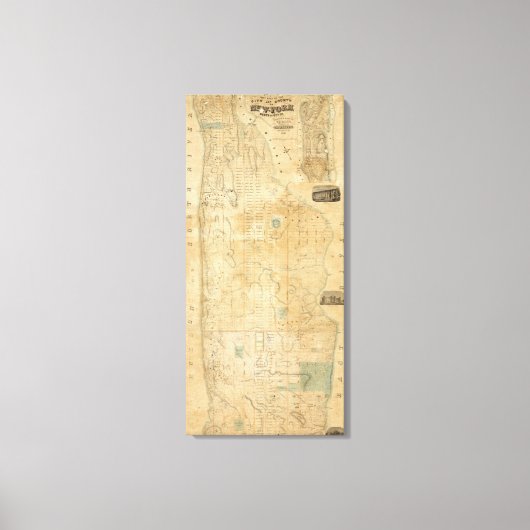 Toile Ville Et Comté De New York Nord De 50th St (Recto)