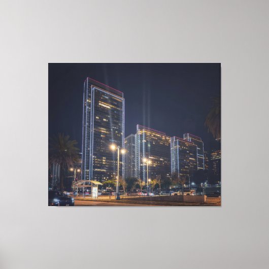 Toile Ville illuminée de San Francisco la nuit (Recto)