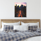 Toile Ville la nuit (Insitu(Chambre))