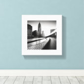 Toile Ville noire et blanche (Insitu (Plancher de Bois))