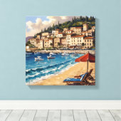 Toile Ville portuaire (Insitu (Plancher de Bois))