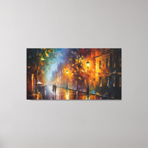 Toile Ville romantique Abstraite peinture à l'huile