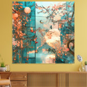 Toile Ville Rose 2 (Insitu(Salon))