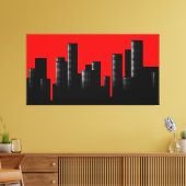 Toile ville rouge (Insitu(Salon))