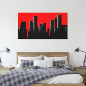 Toile ville rouge (Insitu(Chambre))