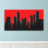 Toile ville rouge (Insitu (Plancher de Bois))