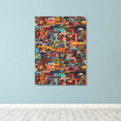 Toile Villes d'Éthiopie (Insitu (Plancher de Bois))