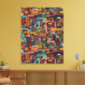 Toile Villes d'Éthiopie (Insitu(Salon))