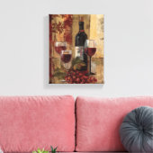 Toile Vin bouteille et verres à vin (Insitu(Salon))