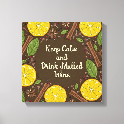 Toile Vin chaud de Noël épicé marron (Recto)