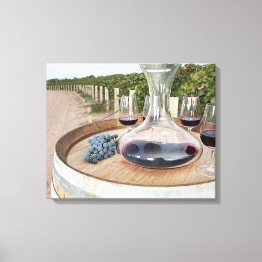 Toile Vin Rouge Dans Le Vignoble (Recto)