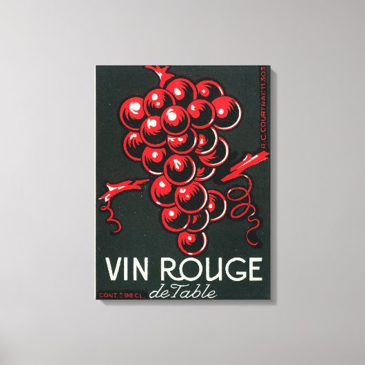 Toile Vin Rouge De Table LabelEurope (Recto)