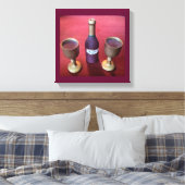 Toile Vin Temps Whimsical Wine Bottes et Goblets (Insitu(Chambre))