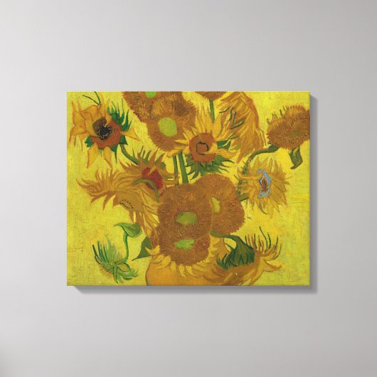 Toile Vincent Van Gogh 15 Peinture de tournesols (Recto)
