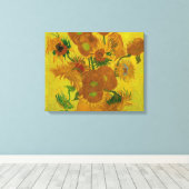 Toile Vincent Van Gogh 15 Peinture de tournesols (Insitu (Plancher de Bois))
