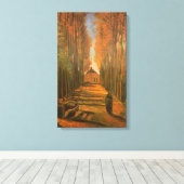 Toile Vincent van Gogh - Allée de peupliers en automne (Insitu (Plancher de Bois))