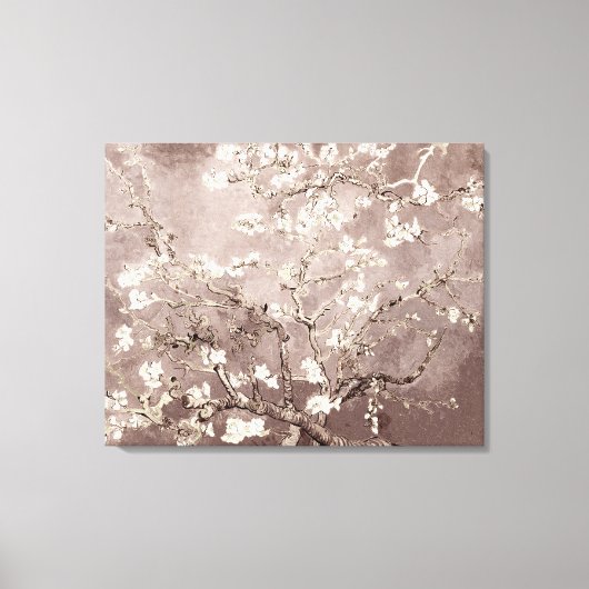 Toile Vincent Van Gogh Almond Blossoms Taupe Beige (Recto)