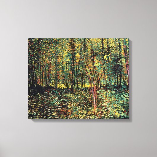 Toile Vincent Van Gogh - Arbres Et Sous-Croissance Art (Recto)