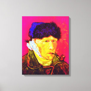 Toile Vincent Van Gogh - Autoportrait au bandage Pop Art