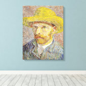 Toile Vincent van Gogh - Autoportrait avec Casquette de  (Insitu (Plancher de Bois))