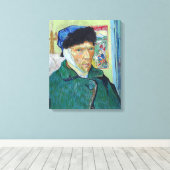 Toile Vincent van Gogh - Autoportrait avec oreille bandé (Insitu (Plancher de Bois))