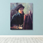 Toile Vincent Van Gogh - Autoportrait Dark Felt Casquett (Insitu (Plancher de Bois))
